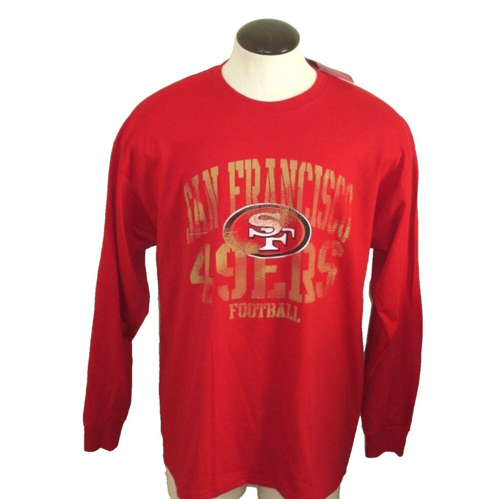 San Francisco 49ers NFL Men's Long Sleeve distressed Tee shirt Size 2XL NEW